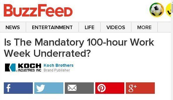 Is The Mandatory 100-hour Work Week Underrated? Sponsored By The Koch Brothers