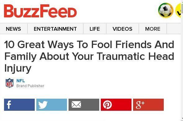 10 Great Ways To Fool Friends And Family About Your Traumatic Head Injury (Sponsored By The NFL)