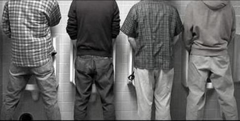 How many jumping jacks can you do while standing at a crowded urinal?