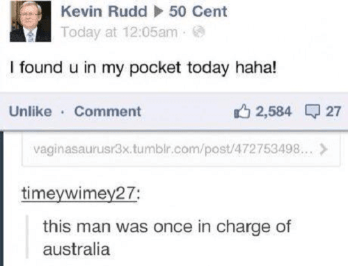 Once In Charge Of Australia