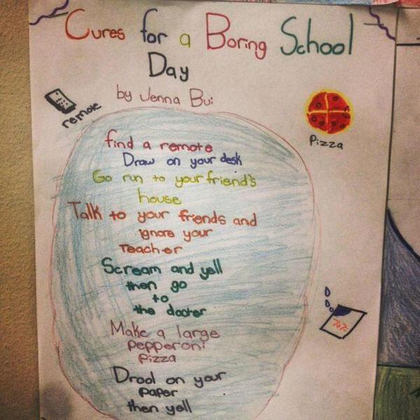 Cures For A Boring School