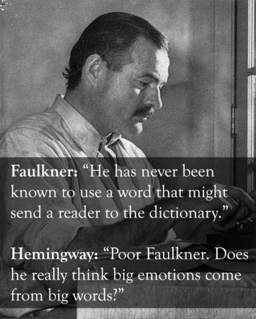 Hemingway And Faulkner Comebacks