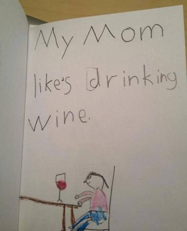 Mom Likes Drinking Wine