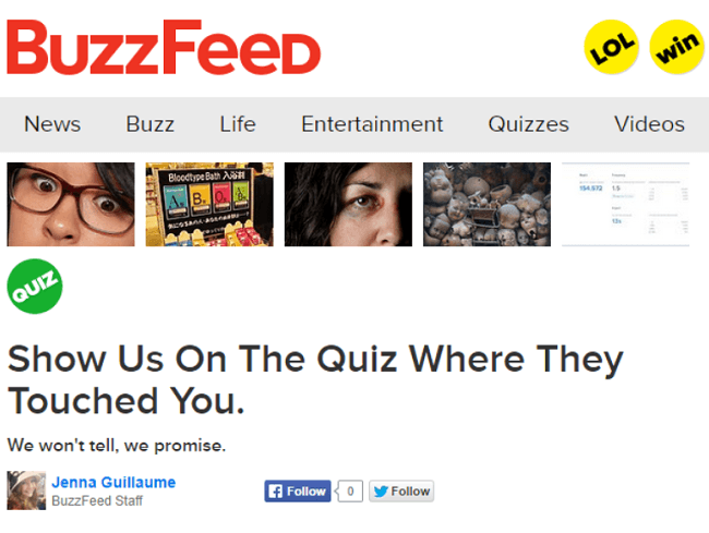 Buzzfeed Quizzes Where Did They Touch You