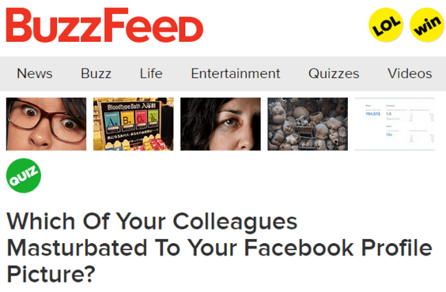 Buzzfeed Quizzes Which Colleagues Masturbated To Your Facebook Profile