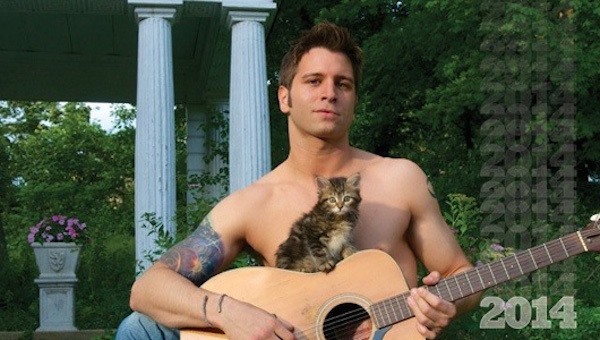 Guitar Guy And Kitten