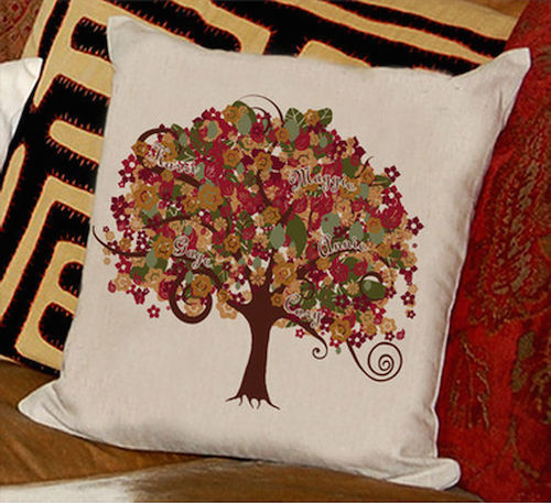 Autumn Family Tree Pillow