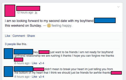 Awkward Facebook Post