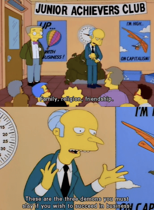 Mr. Burns Key To Success