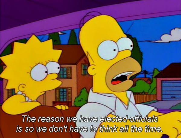 Homer Simpson On Elected Officials