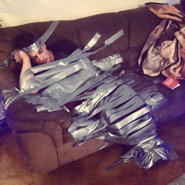 Funny Drunk Pictures Duct Taped