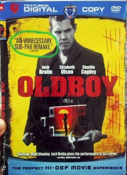 Bootleg DVDs Oldboy