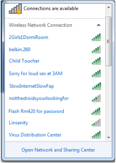 College Wifi Networks
