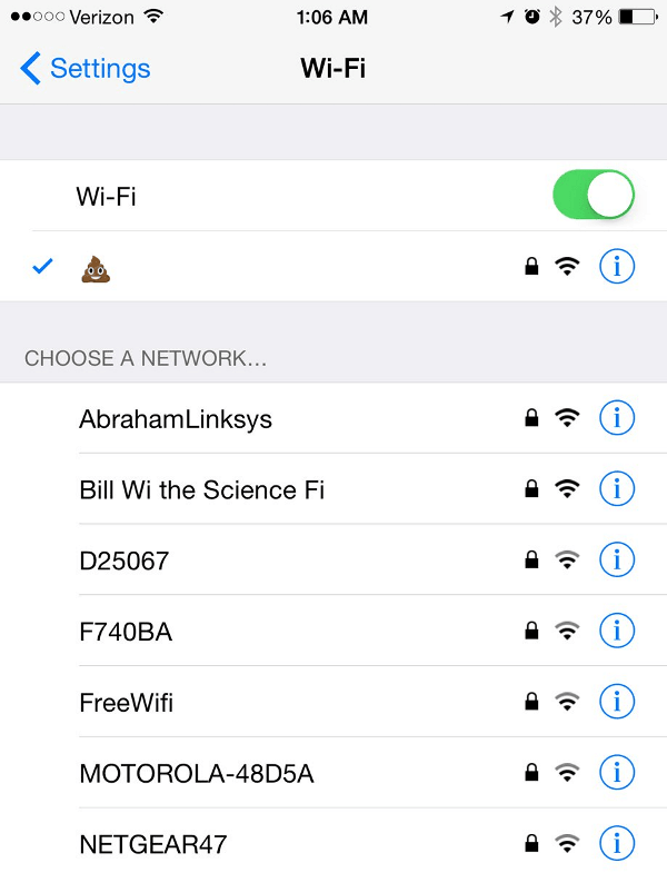 Poo Funniest Wifi Names Ever