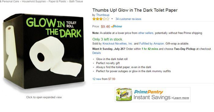 Glow Toilet Paper