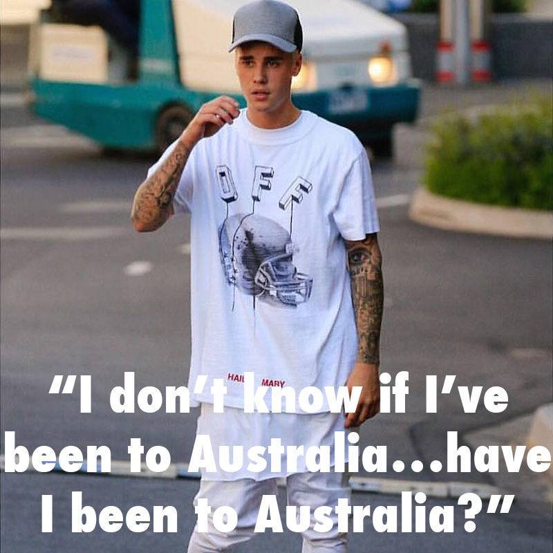 Justin Bieber Dumb Australia