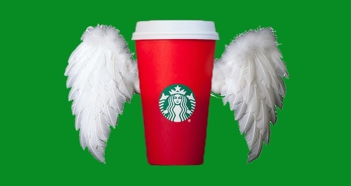 Starbucks Cup With Angel Wings
