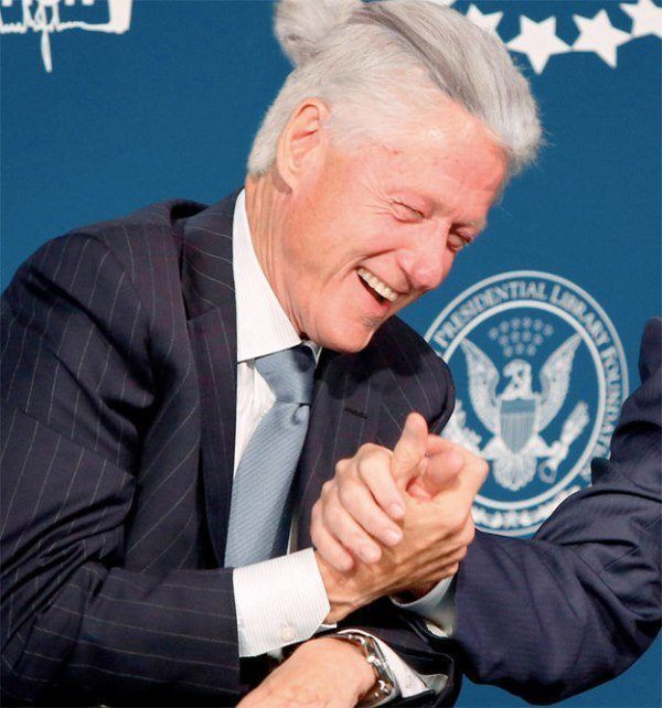 Bill Clinton Man Bun
