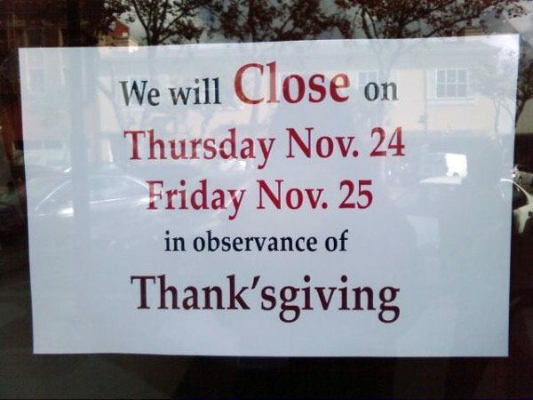 Thanksgiving Observance