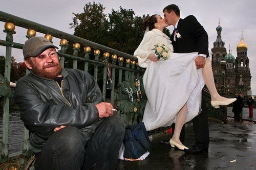 Wedding Homeless Man
