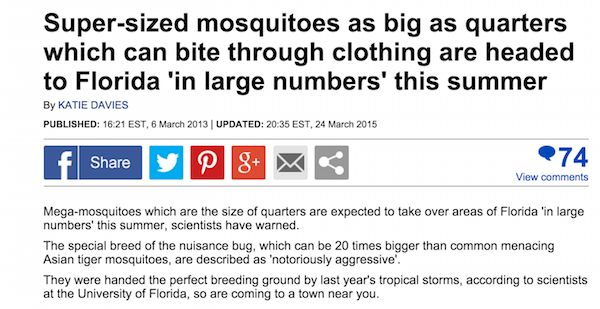 Super Size Mosquitoes