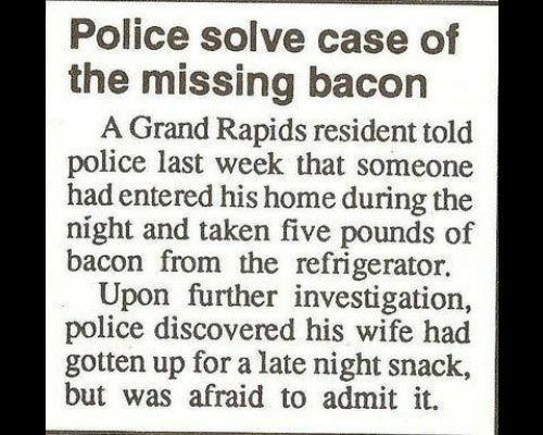 Bacon Police Report