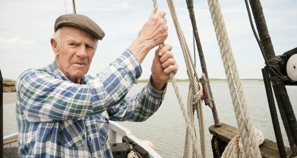 Old Man On Boat