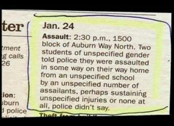 Unspecified Police Report
