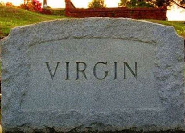 Virgin Tombstone Funny