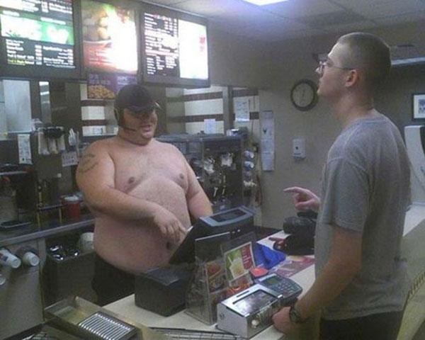 Topless Cashier