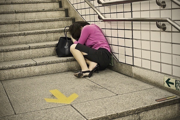 Business Woman Asleep In Tokyo