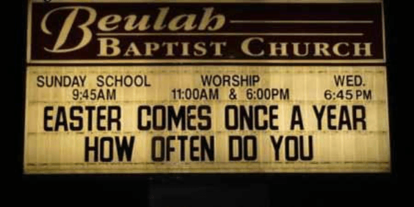 Easter Funny Church Signs