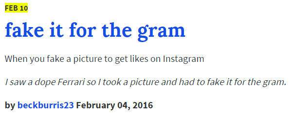 Fake It For The Gram