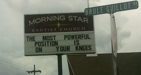 On Your Knees At Church