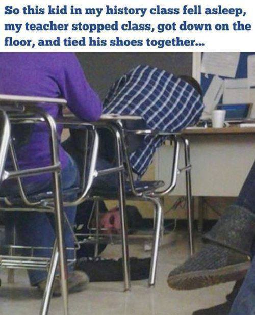 Teacher Ties Shoes