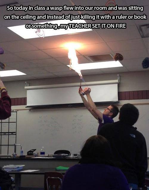 Teacher Uses Fire