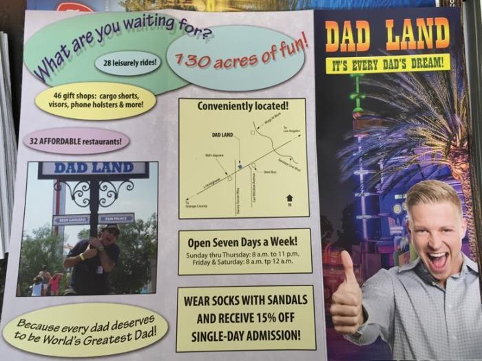 Dad Land Brochure Back