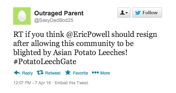 Outraged Parent Tweet