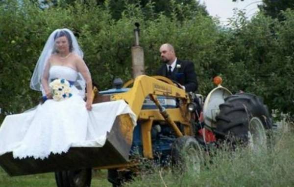 Bulldozer Wedding
