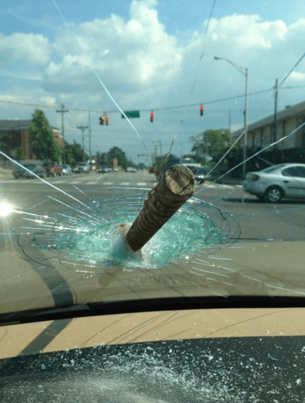 Pole Through A Car Window