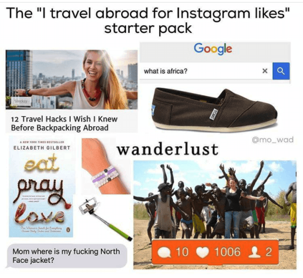 Travel Abroad Starter Pack Meme