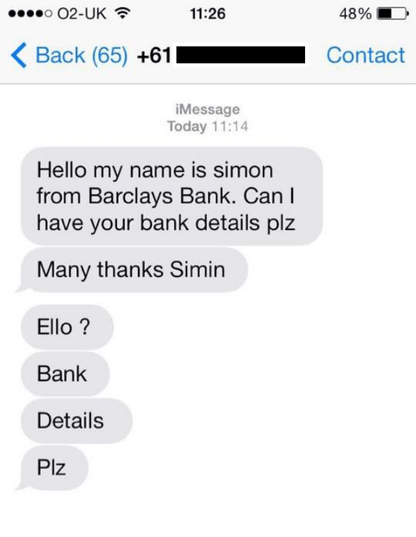 Barclays Bank Scam