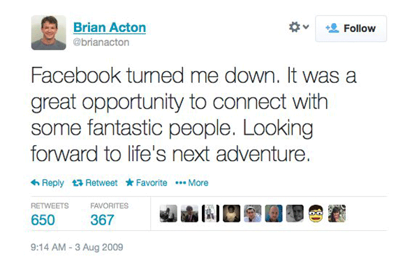 Brian Acton Fb Job