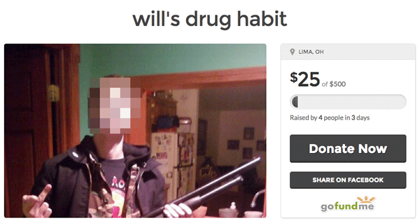Go Fund Drug Habbit