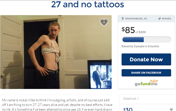 Go Fund No Tattoos