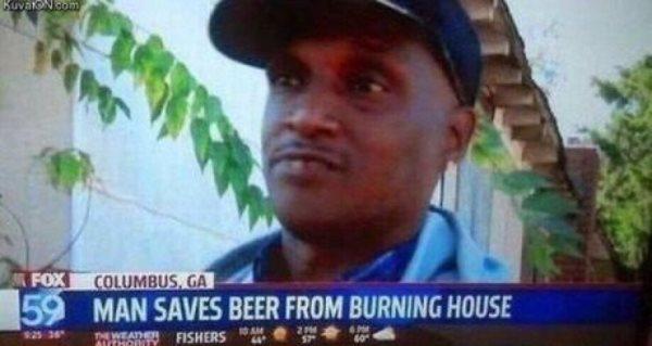 Saves Beer From House