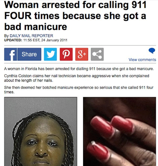 Bad Manicure Arrest