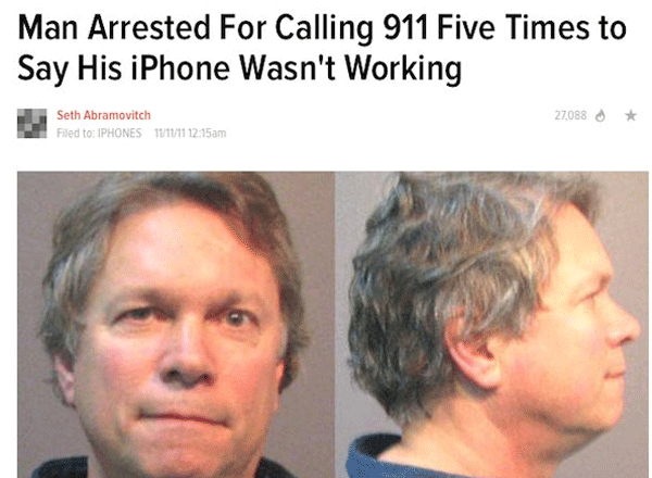 Broken Phone Arrest