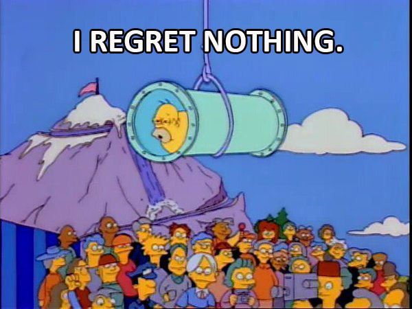 Homer Regret Nothin