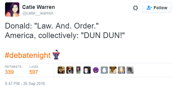Hillary Trump Debate Dun Dun